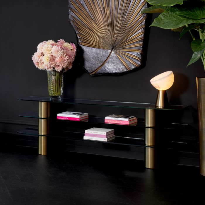 Console Table Lunden brushed brass finish