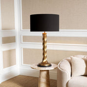 Table Lamp Costanza vintage brass finish incl shade