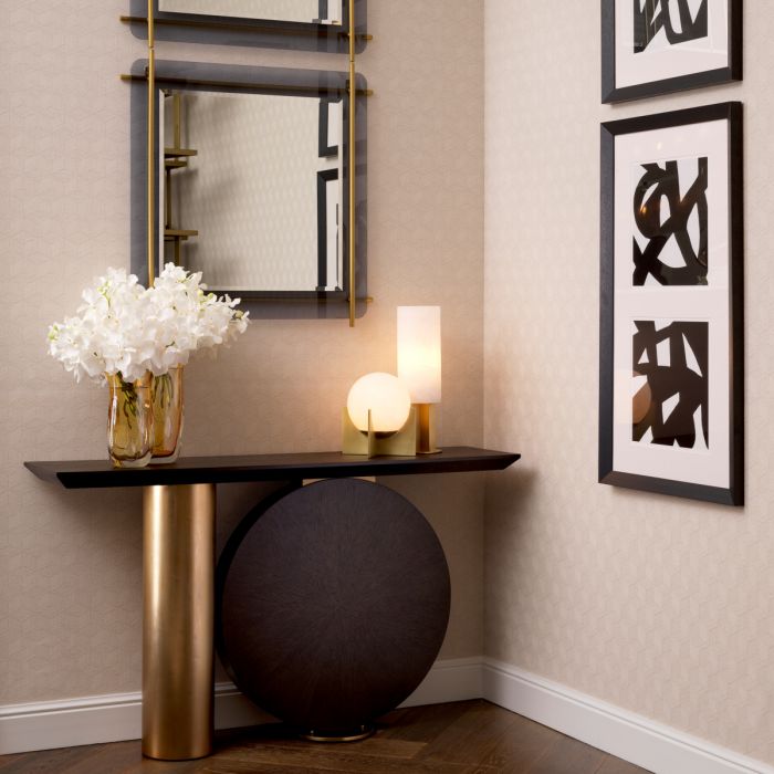 Mirror Quinn brushed brass finish