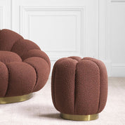 Stool Orchanic bouclé rouge