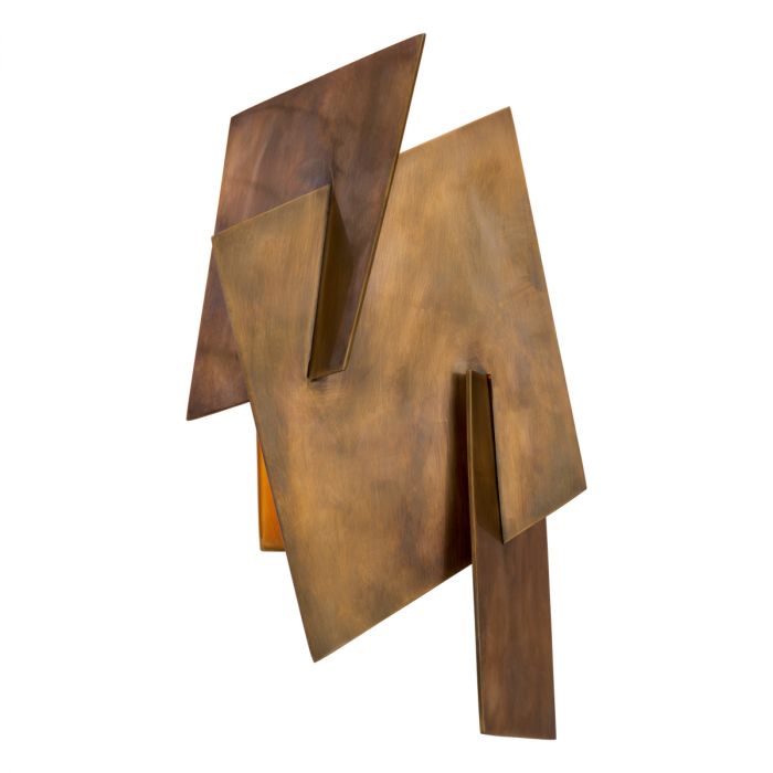 Wall Lamp Origami vintage brass finish