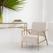 Silla Antico acabado oro panamá natural