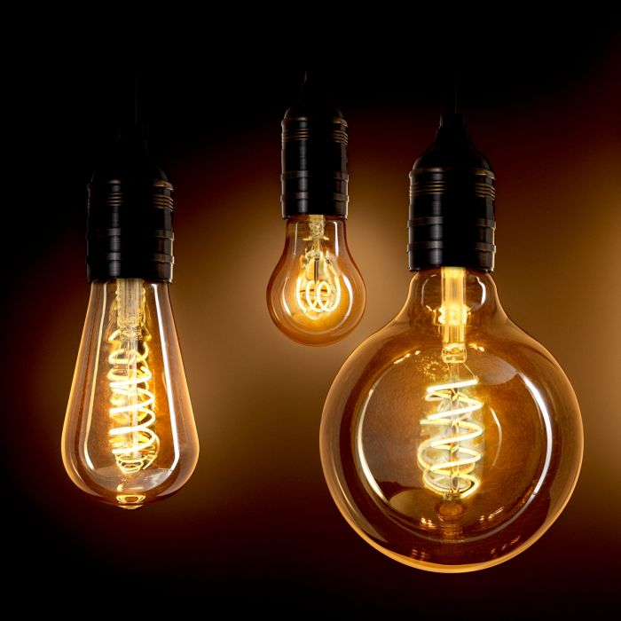 LED Bulb Goldline A Shape 3W E14 ø 4,7 x 8,9 cm set of 4