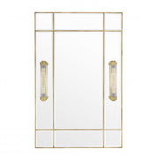 Mirror Beaumont with light vintage brass finish