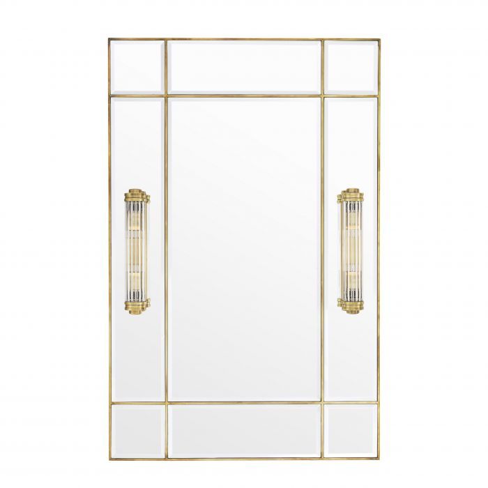 Mirror Beaumont with light vintage brass finish