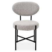 Dining Chair Vicq bouclé grey set of 2