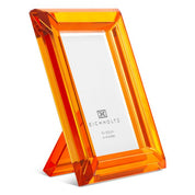Juego de 2 marcos de fotos de cristal naranja Theory S