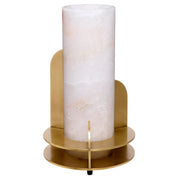 Table Lamp Claudel alabaster antique brass finish
