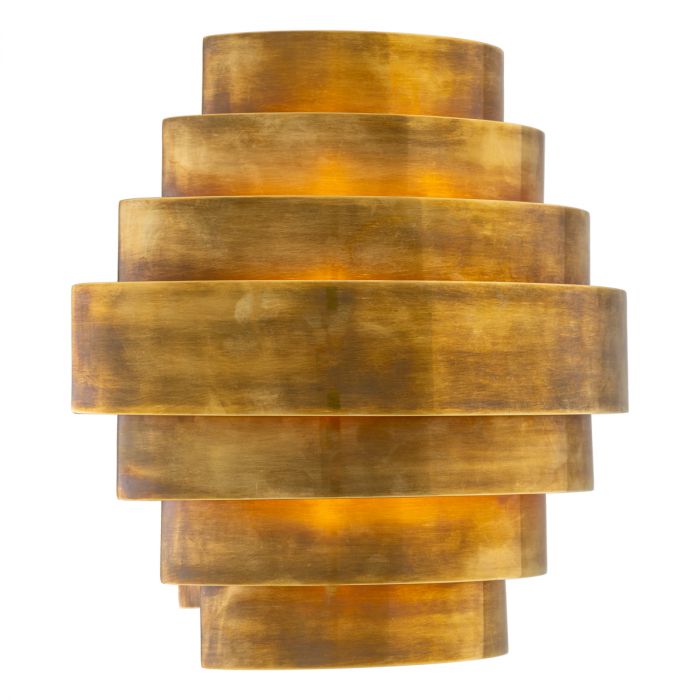 Wall Lamp Rizzi Double vintage brass finish