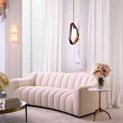Chandelier Santos gunmetal finish incl alabaster