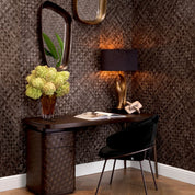 Desk Fiji woven oak veneer