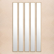Mirror Redondo brushed brass finish 20 x 200 cm