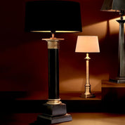 Table Lamp Monaco black/ant brass finish incl shade