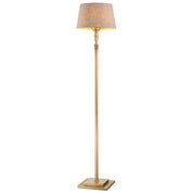 Floor Lamp Tryon antique brass finish incl linen shade