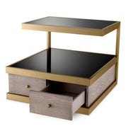 Side Table Kuboa brushed brass finish
