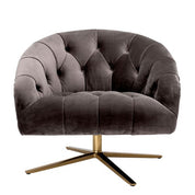 Swivel Chair Gardner savona grey velvet