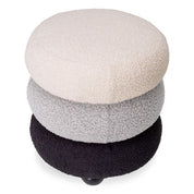 Stool Tulum bouclé cream grey black
