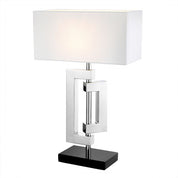 Table Lamp Leroux polished ss incl shade