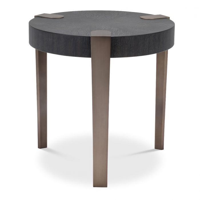 Side Table Oxnard charcoal grey oak veneer