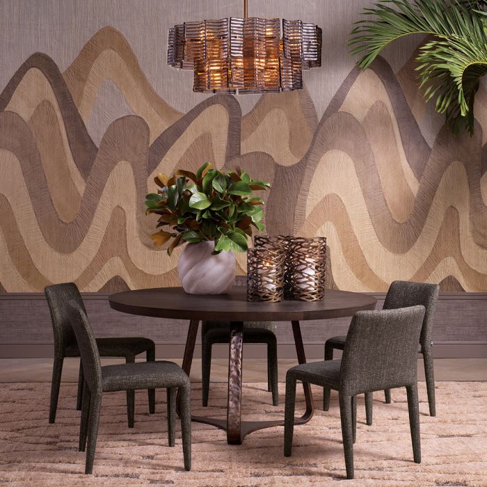 Dining Table Cambronne mocha oak veneer