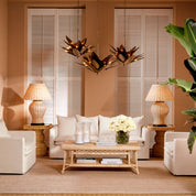 Chandelier Varano vintage brass finish