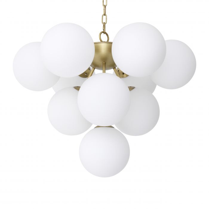Chandelier Icaro antique brass finish