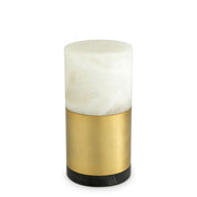 Table Lamp McLean ø 15 cm alabaster antique brass finish