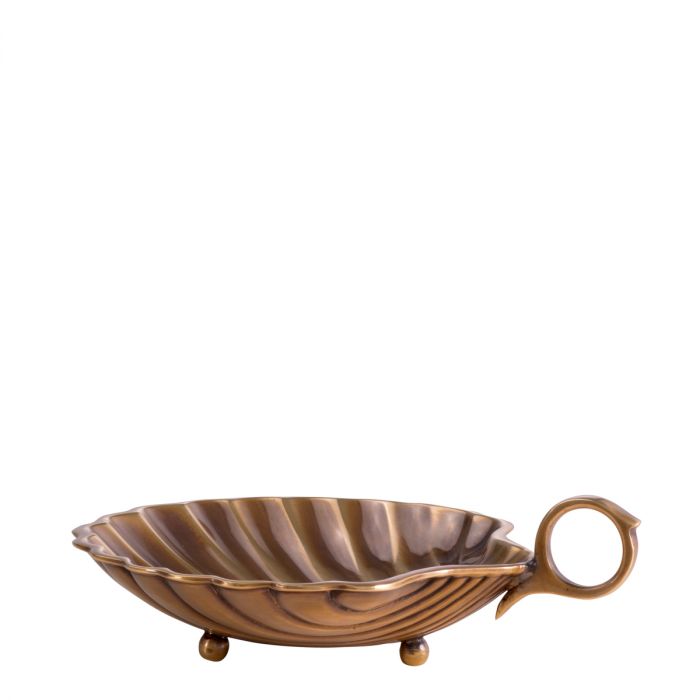 Tray Shell S vintage brass finish
