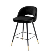Counter Stool Cliff roche black velvet set of 2
