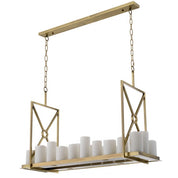 Chandelier Commodore light brushed brass finish