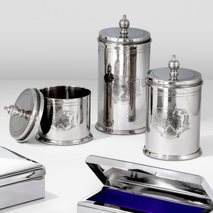 Caja Gastón acabado níquel juego de 3