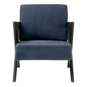 Chair Felippe black oak blue nubuck