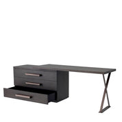 Desk Sanderson mocha straight oak veneer