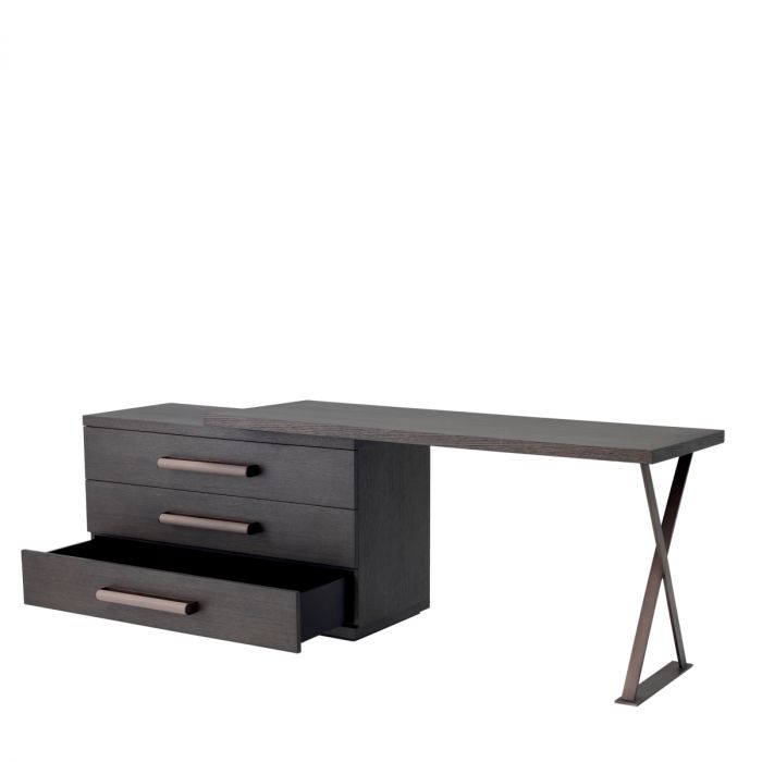 Desk Sanderson mocha straight oak veneer