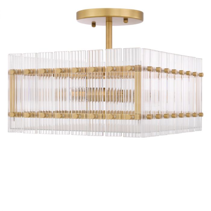 Ceiling Lamp Ruby square antique brass finish