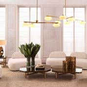 Chandelier Evergreen S antique brass finish