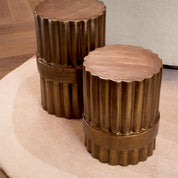 Side Table Padua S antique brass finish