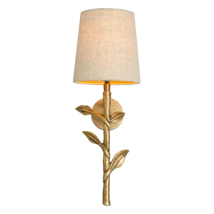 Wall Lamp Farini vintage brass finish incl shade