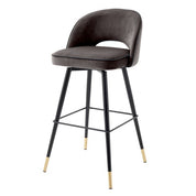 Bar Stool Cliff savona grey velvet set of 2
