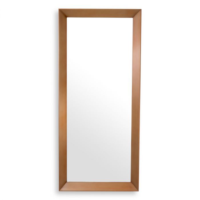 Mirror Othello rectangular brushed brass finish