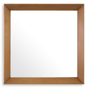 Mirror Othello square brushed brass finish