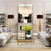 Chandelier Hector L light brushed brass finish