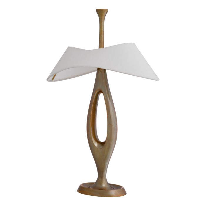 Table Lamp Gianfranco vintage brass finish incl shade