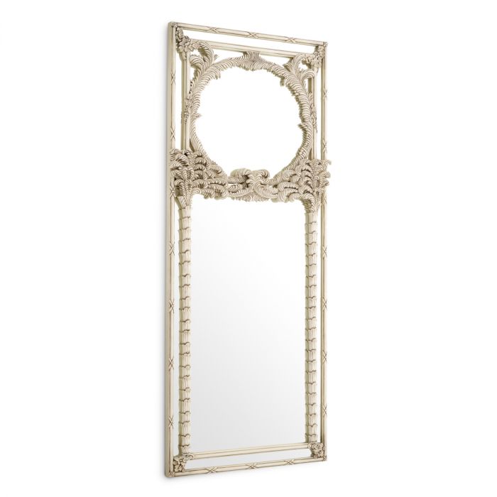 Mirror Le Royal antique white finish