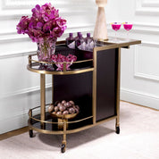 Trolley Bellini brushed brass finish