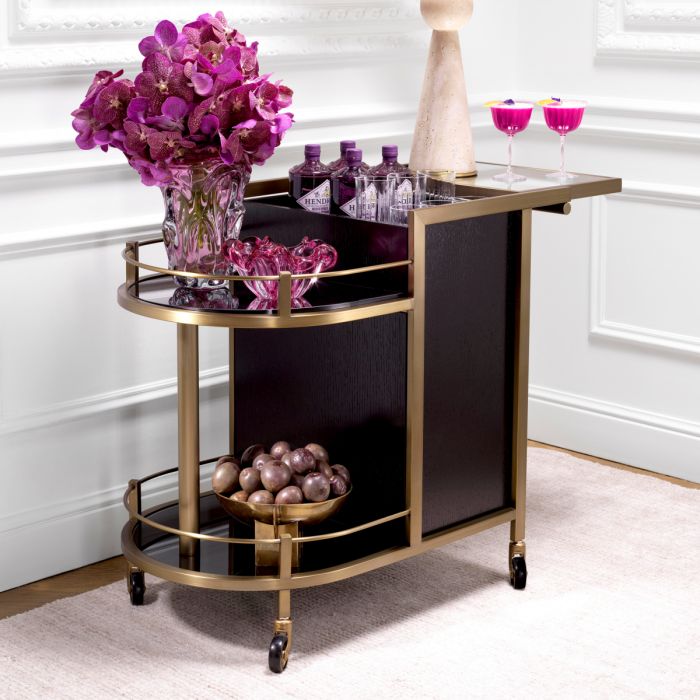 Trolley Bellini brushed brass finish