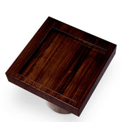 Side Table Otus square eucalyptus veneer bronze finish