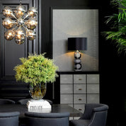 Table Lamp Mornington smoke crystal incl shade