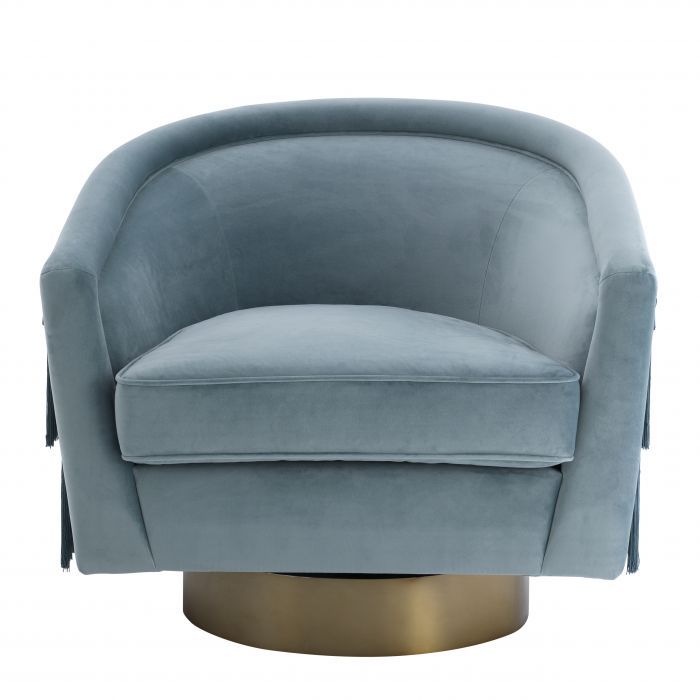 Swivel Chair Le Vante savona blue velvet