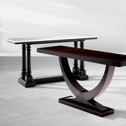 Mesa consola Walford acabado encerado negro